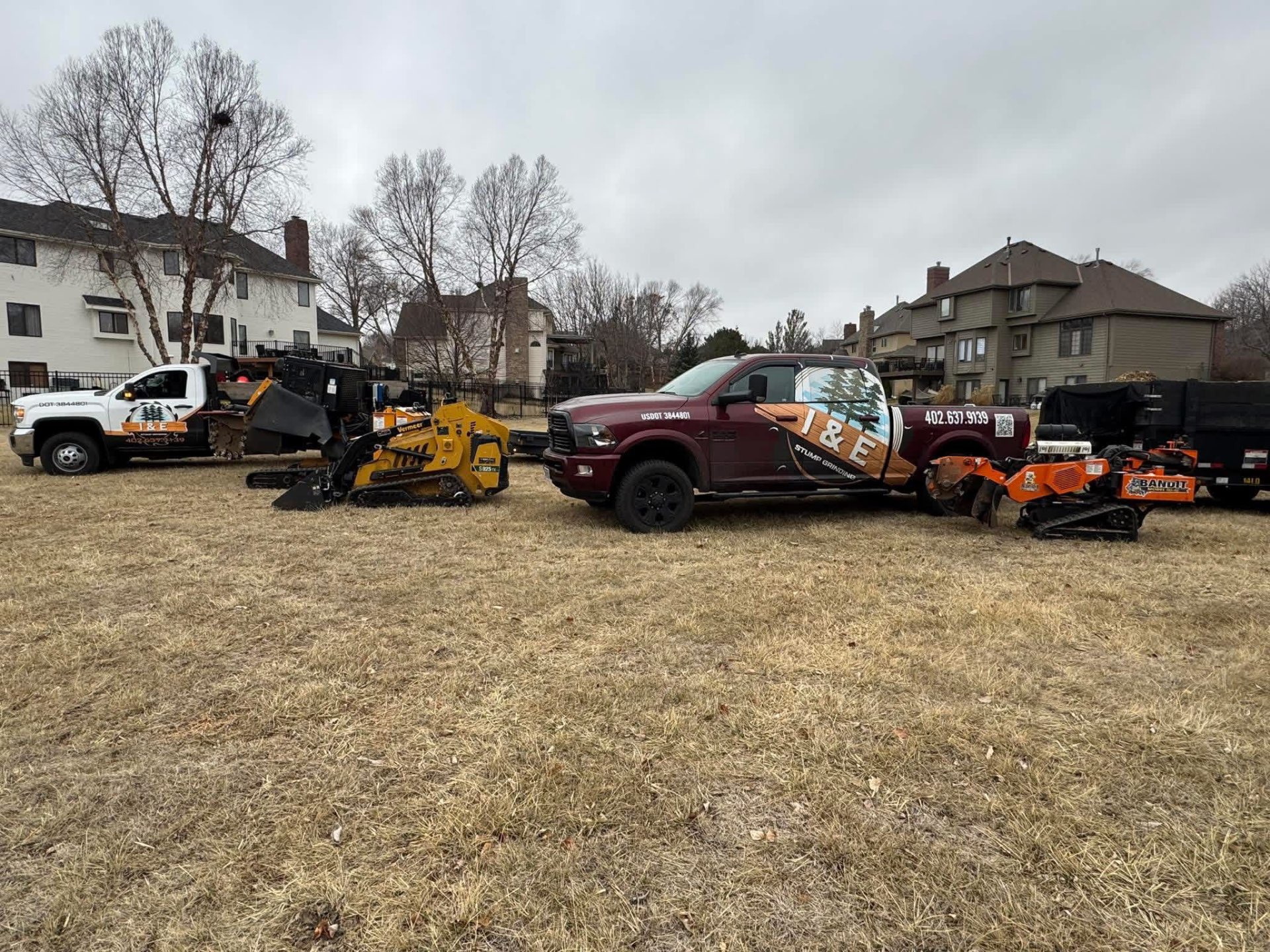 I&E Stump Grinding fleet and equipment
